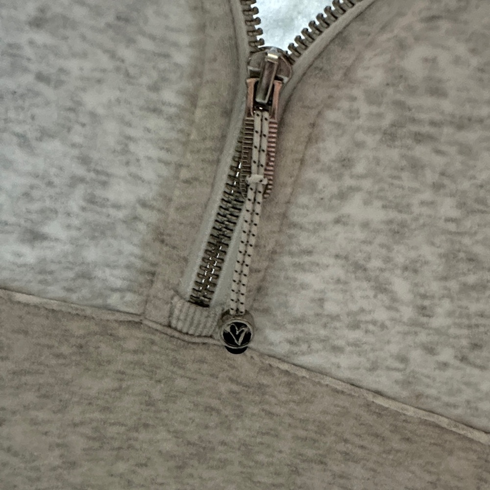 Gray Quarter-Zip Women's Sweatshirt